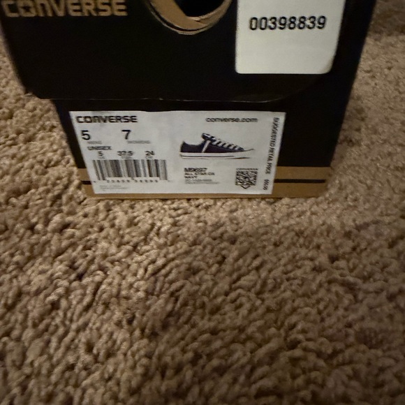 Converse Navy Blue All Star Sneakers, Size 7 - Picture 6 of 6